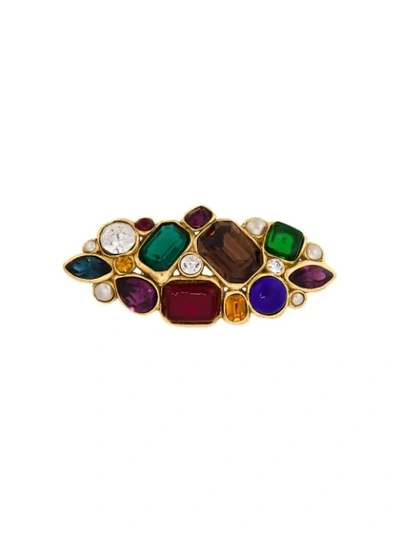 Pre-owned Chanel Multicolour Stone Brooch - Metallic