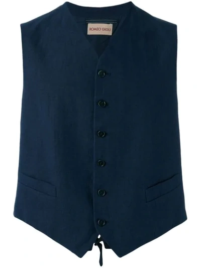 Pre-owned Romeo Gigli Vintage Classic Waistcoat In Blue