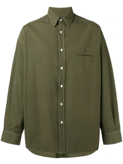 Pre-owned Romeo Gigli Vintage Oversized Shirt In Green