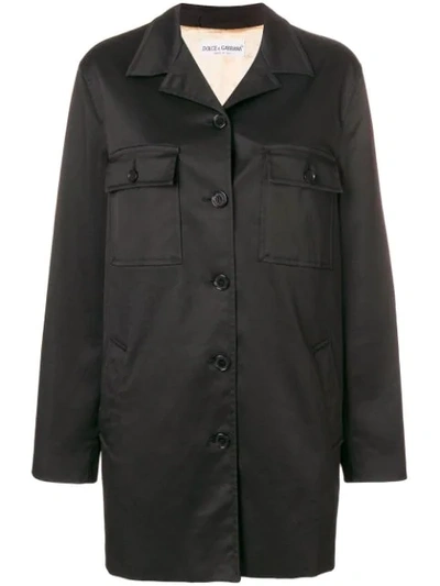 Pre-owned Dolce & Gabbana Single Breasted Coat In Black