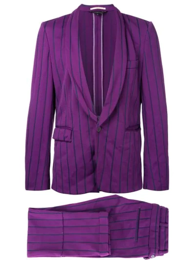 Pre-owned Comme Des Garçons Pinstripe Suit In Purple