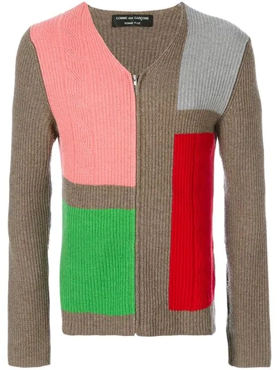 Pre-owned Comme Des Garçons Colour-block Knitted Top In Multicolour