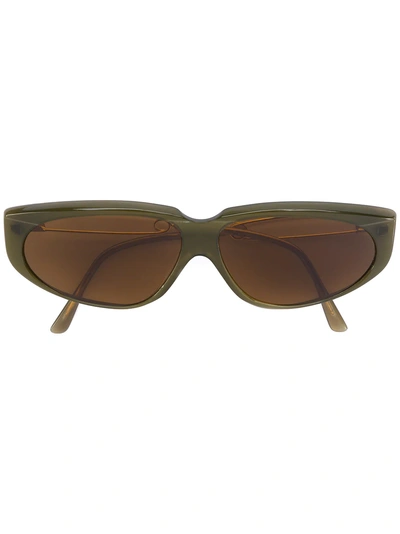 Moschino Vintage Slim Winged Oval Sunglasses