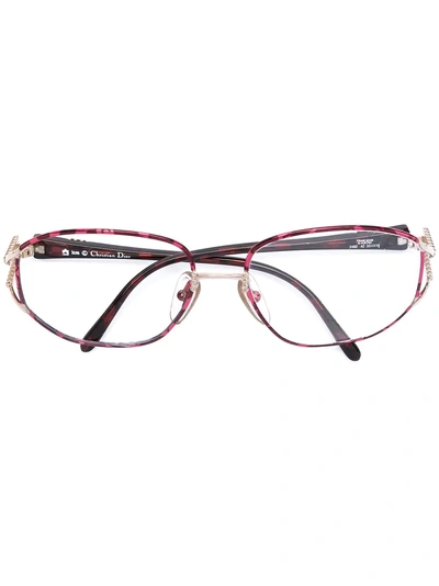 Pre-owned Dior  Oversized Tortoiseshell Glasses In Pink