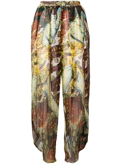 Pre-owned Jean Paul Gaultier Vintage Tapered Sheer Trousers In Yellow