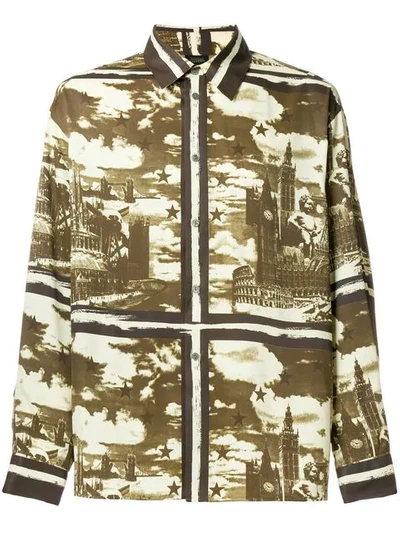 Pre-owned Jean Paul Gaultier Vintage London Print Shirt In Green