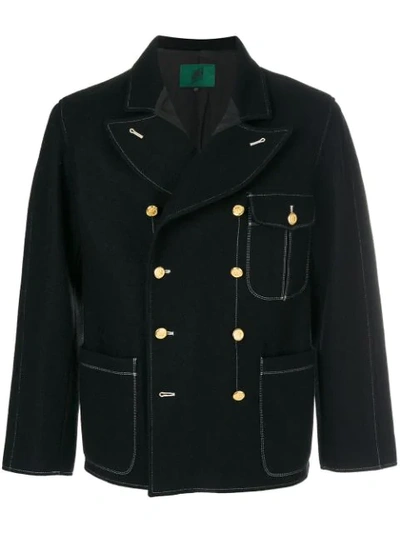 Pre-owned Jean Paul Gaultier Vintage Pointed Lapels Double-breasted Jacket In Black