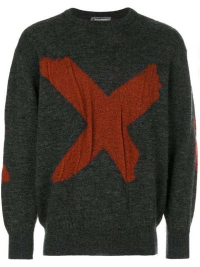 Pre-owned Issey Miyake X Intarsia Jumper In Grey