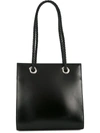 Cartier Vintage Panther Logo Shoulder Bag - Black