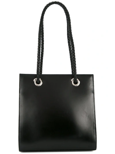 Cartier Vintage Panther Logo Shoulder Bag - Black In Black