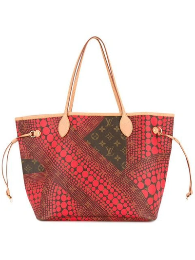Louis Vuitton Neverfull Monogram Shoulder Bag - Red