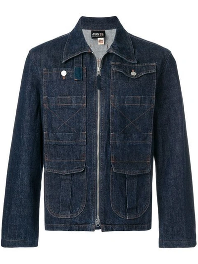 Pre-owned Jean Paul Gaultier Vintage Zip-through Denim Jacket In Blue