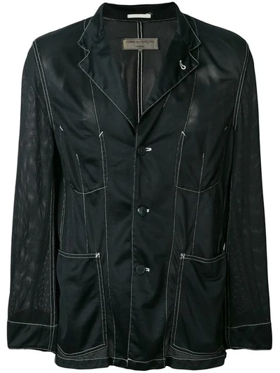 Pre-owned Comme Des Garçons Inside-out Mesh Blazer In Black