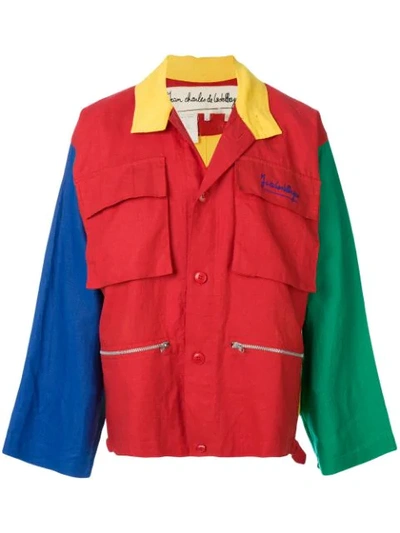 Pre-owned Jc De Castelbajac Vintage 1980s Colour-block Utility Jacket In Multicolour