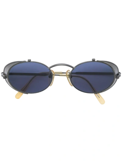 Jean Paul Gaultier Vintage Oval Sunglasses In Black