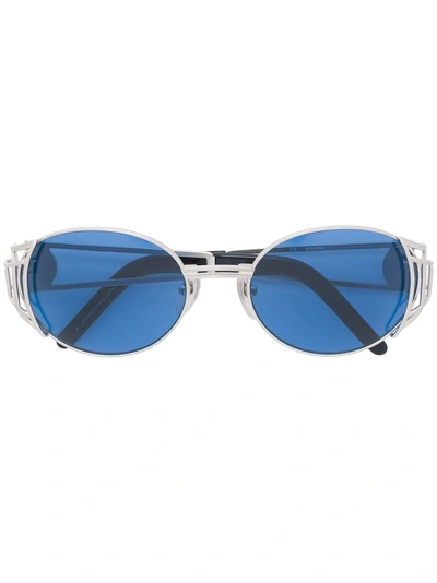 Jean Paul Gaultier Vintage Oval Shaped Sunglasses In Metallic
