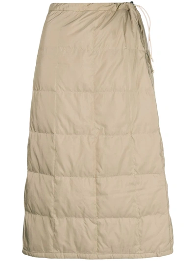 Pre-owned Issey Miyake 1990's Square Quilted Skirt In Neutrals