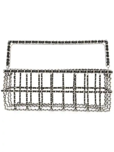 Pre-owned Chanel Supermarket Collection Bag In Silver/black