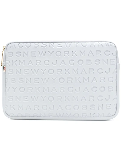 Marc Jacobs Logo Embossed 11" Computer Case - Grey