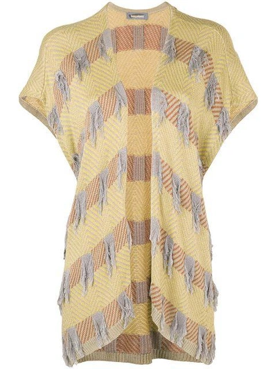 Pre-owned Issey Miyake 1980s Sleeveless Cardigan In Yellow