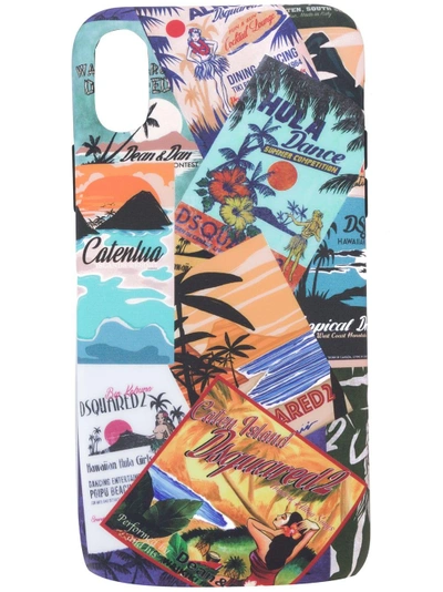 Dsquared2 Patchwork Phone Case - Multicolour In Blue
