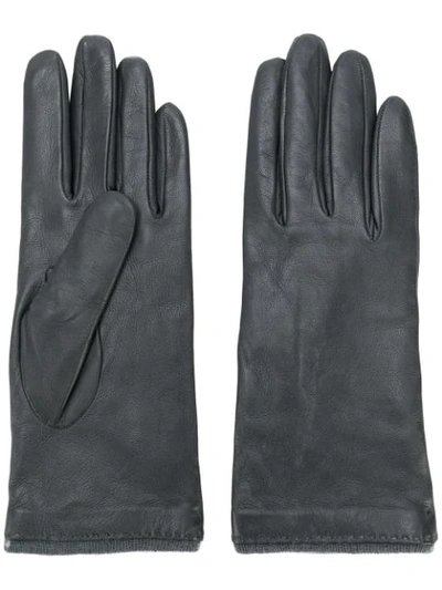Pre-owned Saint Laurent Classic Gloves In Grey