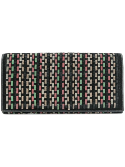 Pre-owned Missoni Striped Wallet In Black