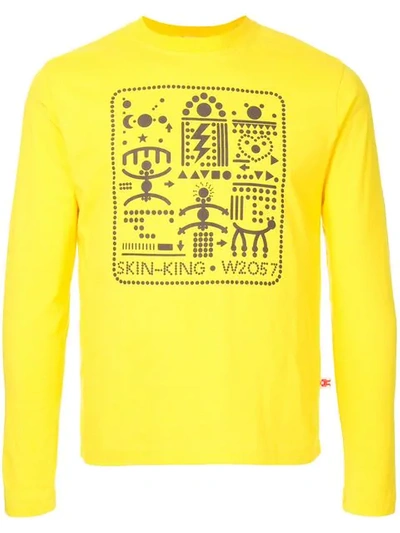 Pre-owned Walter Van Beirendonck Vintage Long-sleeved Printed Sweatshirt In Yellow