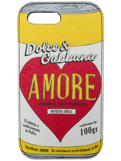 Dolce & Gabbana Amore Iphone 7 Plus Case In Multicolour