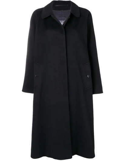 Pre-owned Burberry Cashmere 1990's Loose Coat In Black