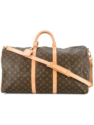 Pre-owned Louis Vuitton  Keepall Monogram Tote In Brown