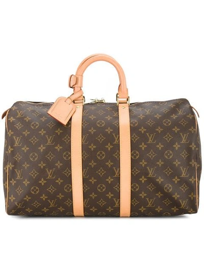 Pre-owned Louis Vuitton Keepall 45 Luggage Bag In Brown
