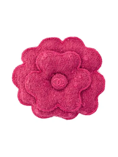 Pre-owned Chanel 1990's Wool Corsage Brooch In Pink