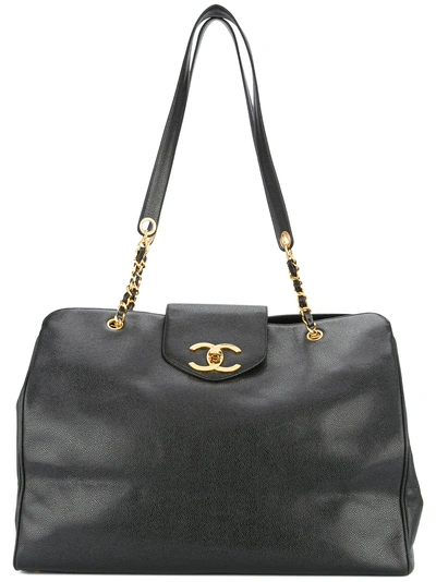 Pre-owned Chanel Vintage Super Model Shoulder Bag - Black