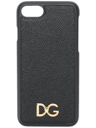 Dolce & Gabbana Logo Iphone 8 Case In Black