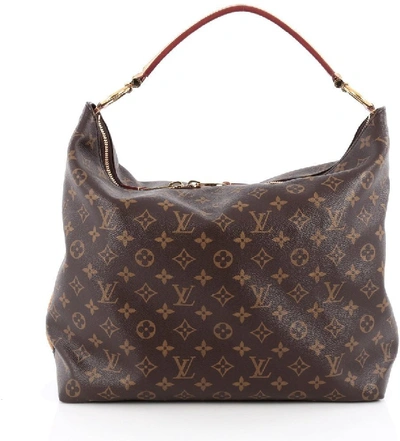 Pre-owned Louis Vuitton Sully Monogram Mm Brown