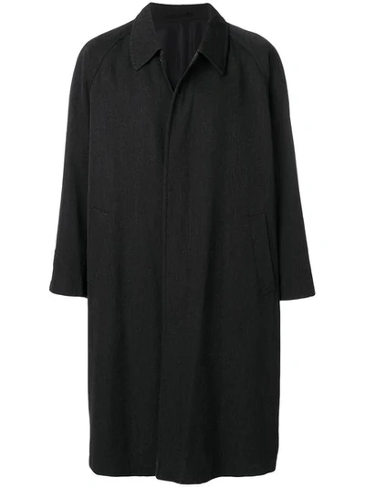 Pre-owned Comme Des Garçons 1997 Boxy Long Coat In Black