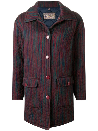 Pre-owned Missoni 1990's Boxy Padded Coat In Pink