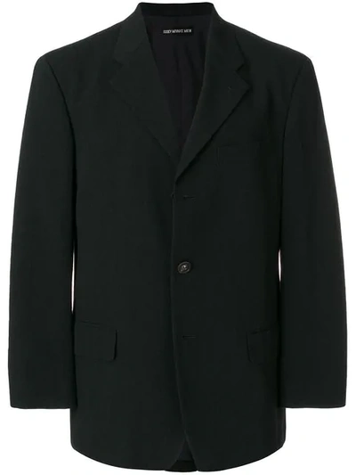 Pre-owned Issey Miyake 2000s Notched Lapel Blazer In Black