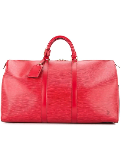 Keepall 50 Vintage bag in red epi leather Louis Vuitton - Second