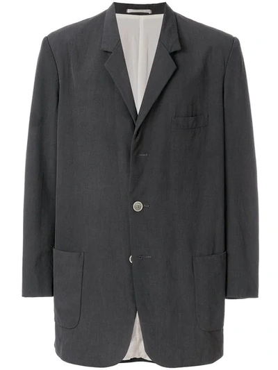 Yohji Yamamoto Vintage Patch Pockets Boxy Blazer - Grey