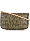 Louis Vuitton Vintage Pochette Accessories Monogram Graffiti Handbag - Brown