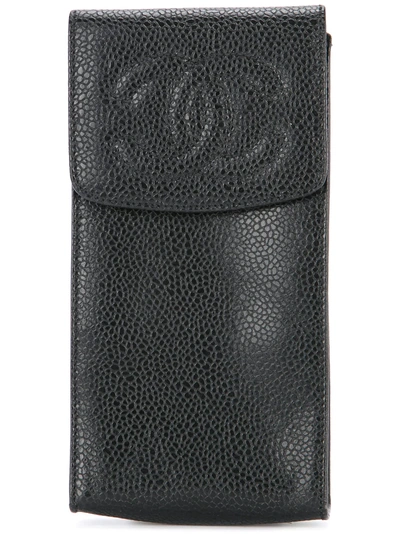 Pre-owned Chanel Logo Sunglasses Case - Black