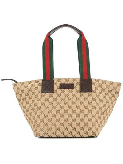 Pre-owned Gucci 'sherry Line Gg' Handtasche In Brown