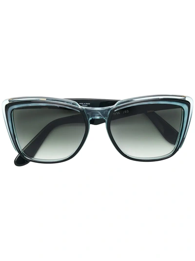 Saint Laurent Triple Tone Sunglasses In Black