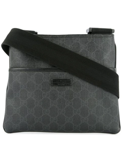 Pre-owned Gucci Gg Pattern Crossbody Bag In Black