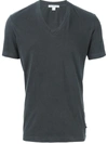 James Perse V-neck T-shirt In Grey