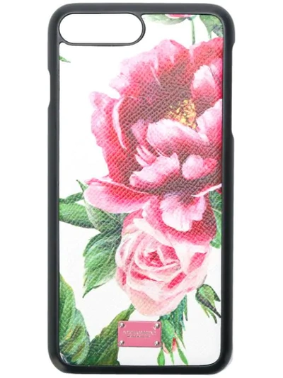Dolce & Gabbana Floral Iphone 7/8 Plus Case In Black
