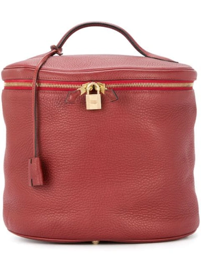 Pre-owned Hermes Hermès Vintage Inter City 2 Way Vanity Bag - Red