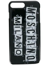 Moschino Safety Pin Logo Iphone 7 Plus Case In Black